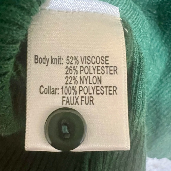 Boston Proper Faux Fur Trim Knit Top - Picture 5 of 6